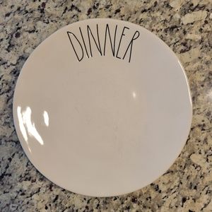 Rae Dunn "Dinner" ceramic plate